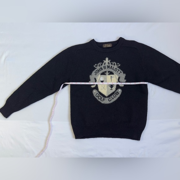 Vintage John R Malott Black Golf Club Wool Sweater - XS - Picture 13 of 16